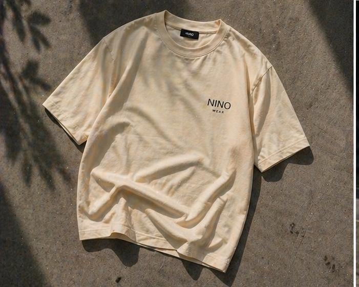 NINO Oversized  T-Shirt – Beige Edition