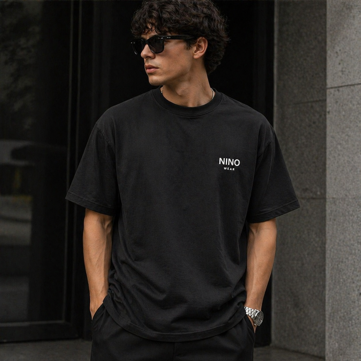 NINO Oversized T-Shirt – Black Edition