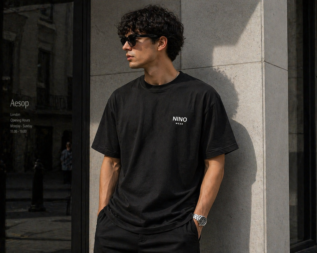 NINO Oversized T-Shirt – Black Edition